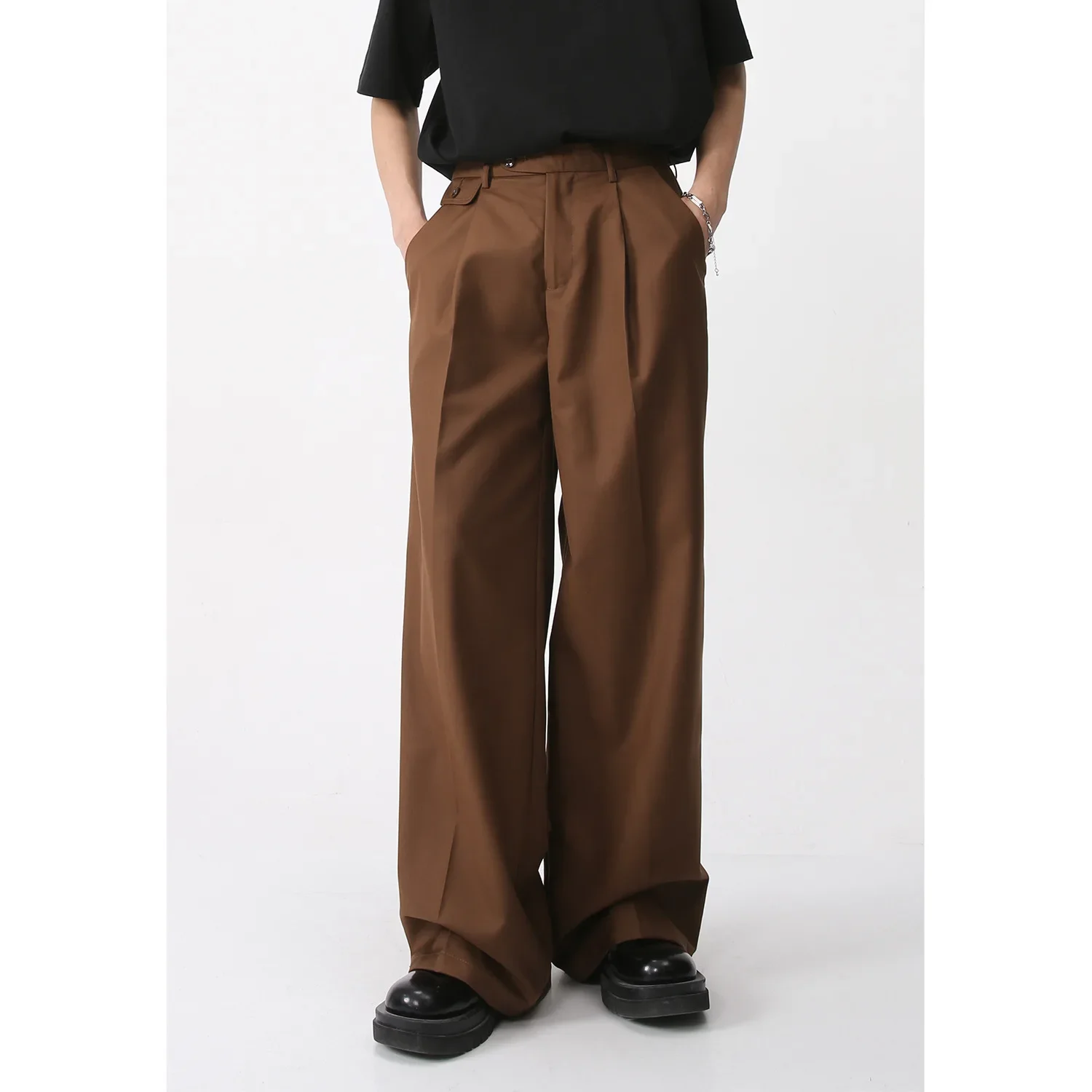 Men Casual Pants Full Length Wide Leg Pant Vintage Straight Pants Loose Zipper Spliced Pockets High Street Patchwork Flat Man
Men Casual Pants Full Length Wide Leg Pant Vintage Straight Pants Loose Zipper Spliced Pockets High Street Patchwork Flat Man
