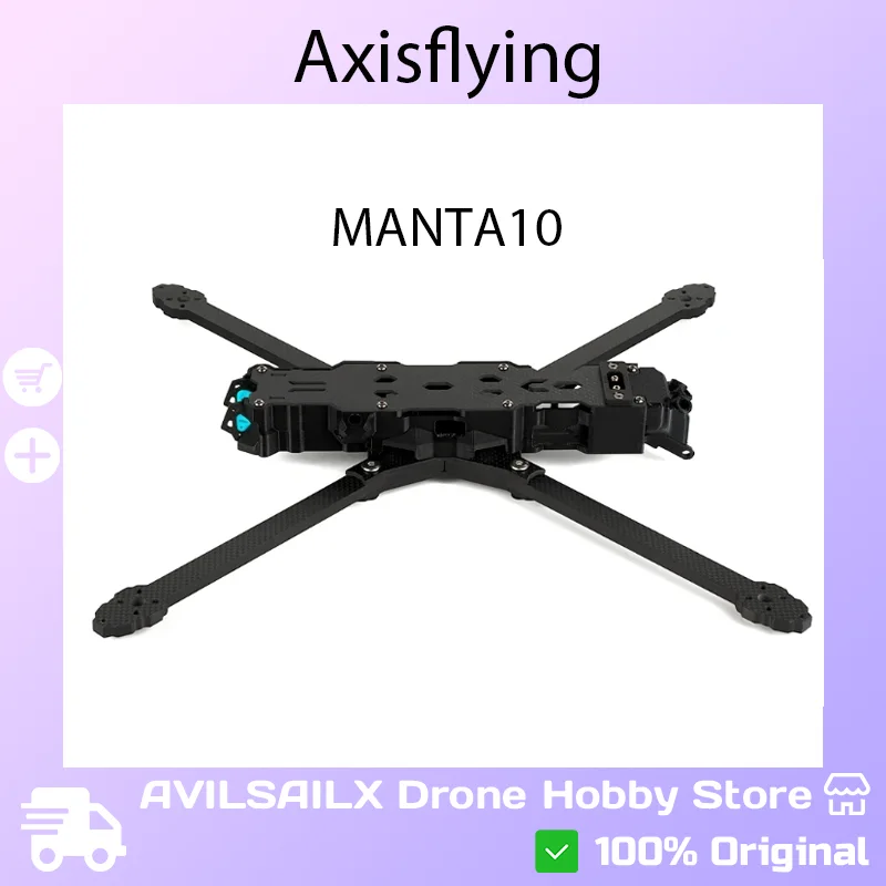 Axisflying MANTA 10" Lite FPV Racing Drone Frame | 10 Inch True-X Structure | Stable Long Range Flight for Cinematic FPV Drones
Axisflying MANTA 10" Lite FPV Racing Drone Frame | 10 Inch True-X Structure | Stable Long Range Flight for Cinematic FPV Drones