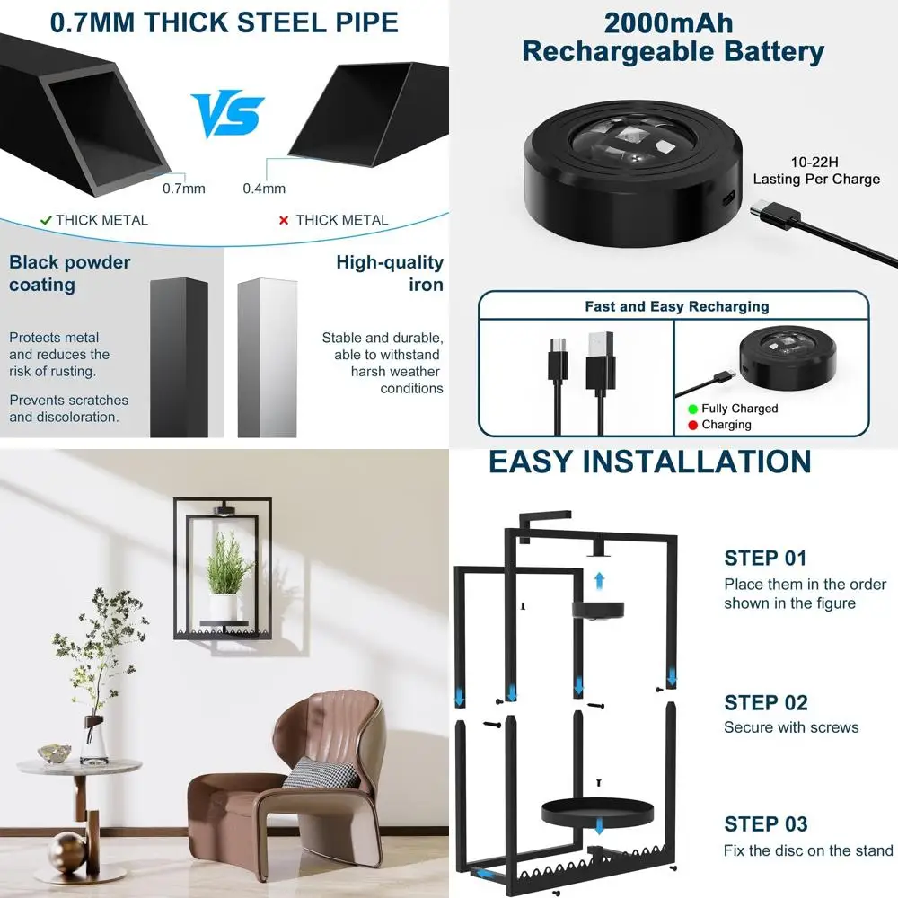 Shineled Wall Plant Holder, Indoor Plants Holders with Remote Grow Lights, Plant Shelves Hanging Planters, ed Plants Holder or L
Shineled Wall Plant Holder, Indoor Plants Holders with Remote Grow Lights, Plant Shelves Hanging Planters, ed Plants Holder or L