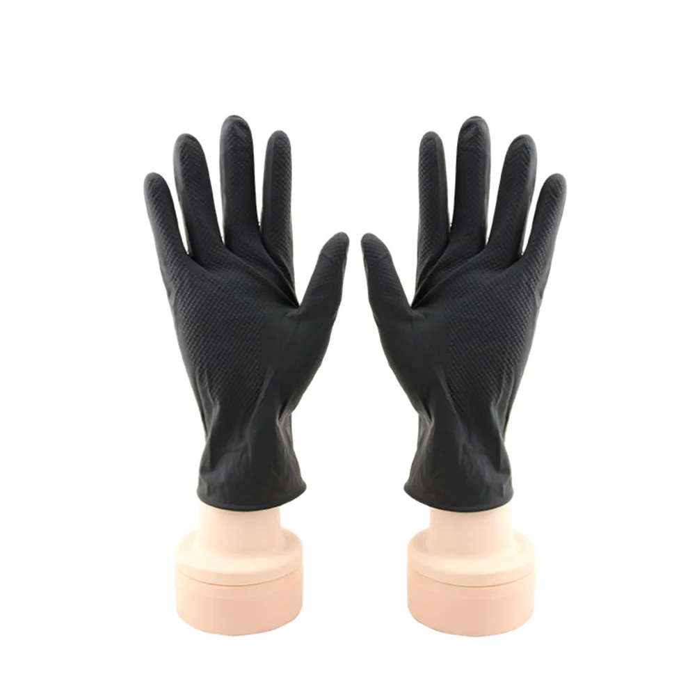 10Pcs Hair Salon Laboratory Gloves Reusable Latex Gloves Salon Hair Color Dye Gloves Medium Size (Black)
10Pcs Hair Salon Laboratory Gloves Reusable Latex Gloves Salon Hair Color Dye Gloves Medium Size (Black)