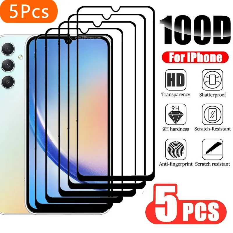 5PCS Tempered Glass Screen Protector For Samsung Galaxy A34 5G A54 A14 M14 M54 Anti Shatter Full Cover Screen Protective Glass
5PCS Tempered Glass Screen Protector For Samsung Galaxy A34 5G A54 A14 M14 M54 Anti Shatter Full Cover Screen Protective Glass