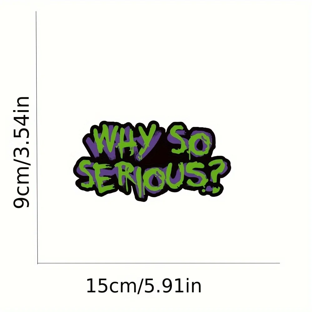 1Pc "Why So Serious" Waterproof Vinyl Sticker for Motorcycle Helmet and Car Body Decoration
1Pc "Why So Serious" Waterproof Vinyl Sticker for Motorcycle Helmet and Car Body Decoration