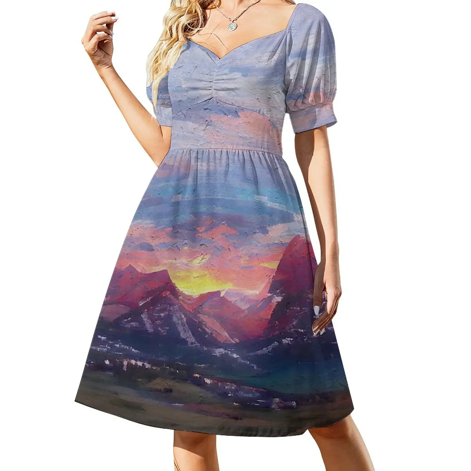Colorado Painting Rockies Short-Sleeved Dress women evening dress dress summer 2025 women loose summer
Colorado Painting Rockies Short-Sleeved Dress women evening dress dress summer 2025 women loose summer