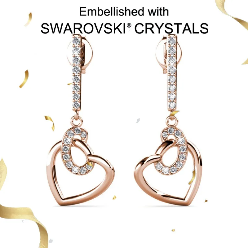 Daisini серьги-гвоздики из стерлингового серебра 925 пробы с полыми сердечками и кристаллами Сваровски, покрытые розовым золотом для женщин и мужчин, подарки для пар
Daisini серьги-гвоздики из стерлингового серебра 925 пробы с полыми сердечками и кристаллами Сваровски, покрытые розовым золотом для женщин и мужчин, подарки для пар