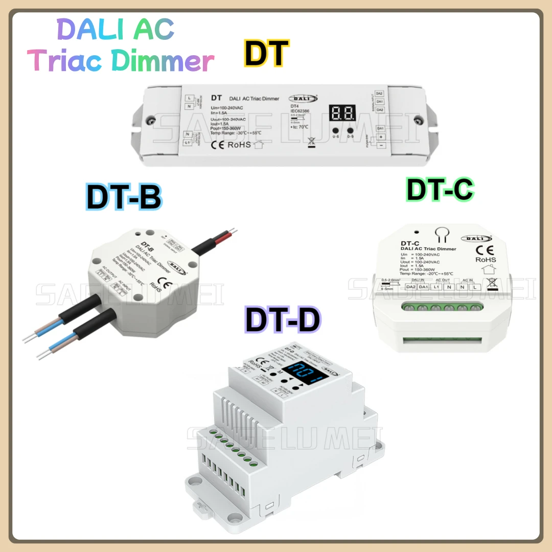 Skydance AC100-240V DT DT-B DT-C DT-D 150-360 Вт 100-240 В AC Triiac DALI Диммер DT4 Max1.5A Светодиодные лампы с регулируемой яркостью 150-360 Вт Фазовый режим
Skydance AC100-240V DT DT-B DT-C DT-D 150-360 Вт 100-240 В AC Triiac DALI Диммер DT4 Max1.5A Светодиодные лампы с регулируемой яркостью 150-360 Вт Фазовый режим
