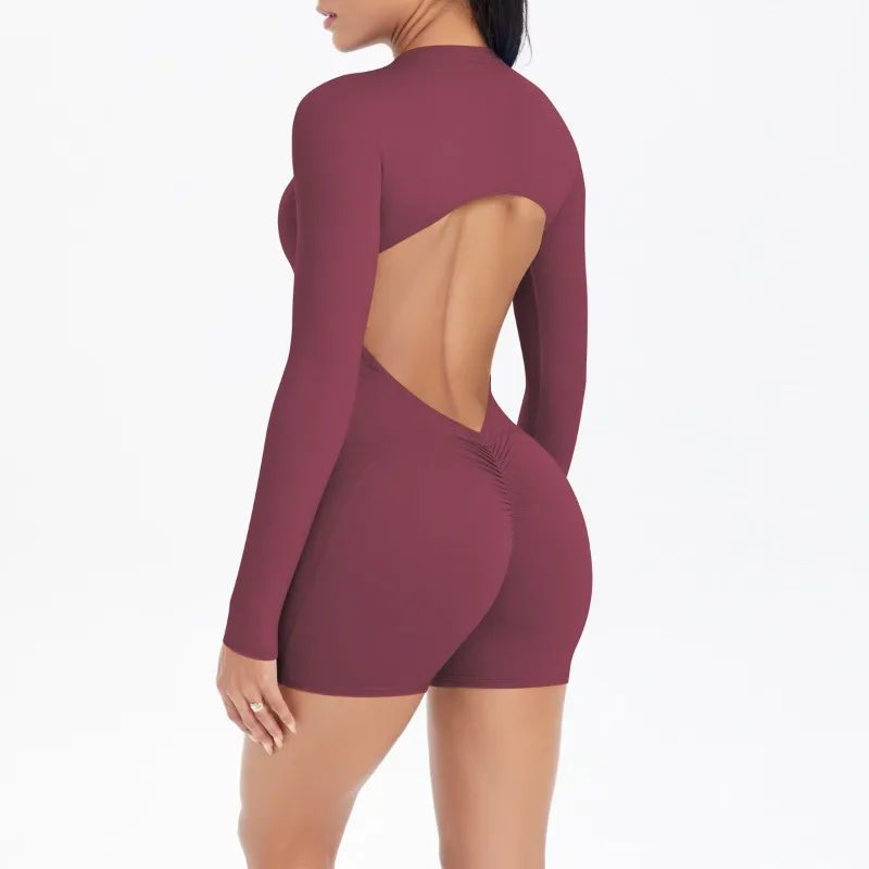Women's Seamless Yoga Bodysuit - Cut-Out Back & Half Zip Peach Booty Lift Naked Feel Quick-Dry Gym Running Workout One-Piece
Women's Seamless Yoga Bodysuit - Cut-Out Back & Half Zip Peach Booty Lift Naked Feel Quick-Dry Gym Running Workout One-Piece