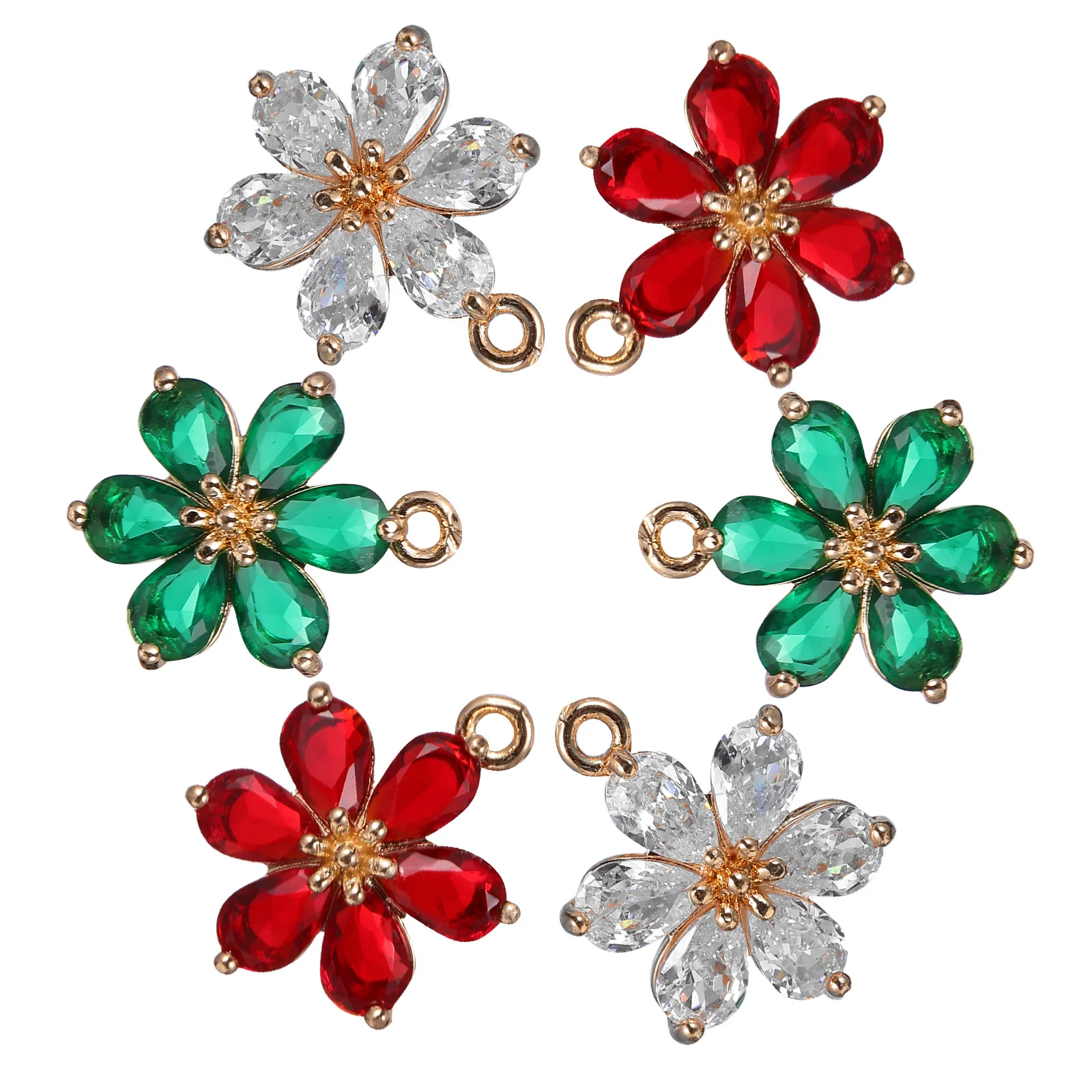 6 шт., подвески в виде цветка из сплава, хрустальный кулон, позолоченные принадлежности для изготовления ювелирных изделий, ожерелье, браслет, серьги, висячие мини-ремесла
6 шт., подвески в виде цветка из сплава, хрустальный кулон, позолоченные принадлежности для изготовления ювелирных изделий, ожерелье, браслет, серьги, висячие мини-ремесла