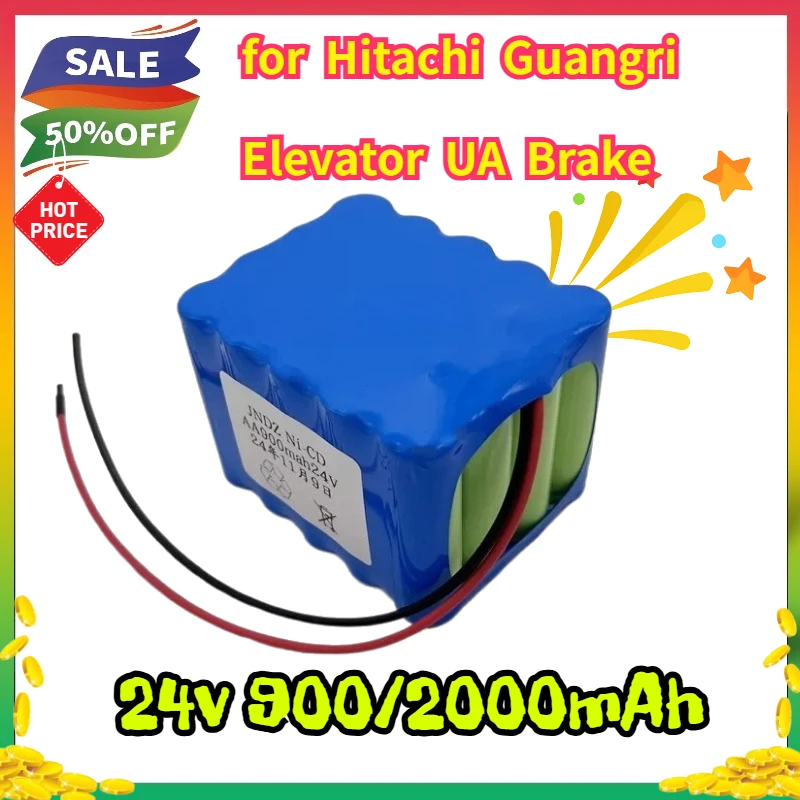 24V 900mAh/2000mAh AA NI-CD Rechargeable Battery Pack for Hitachi Guangri Elevator UA Brake Emergency Lighting Power Supply
24V 900mAh/2000mAh AA NI-CD Rechargeable Battery Pack for Hitachi Guangri Elevator UA Brake Emergency Lighting Power Supply