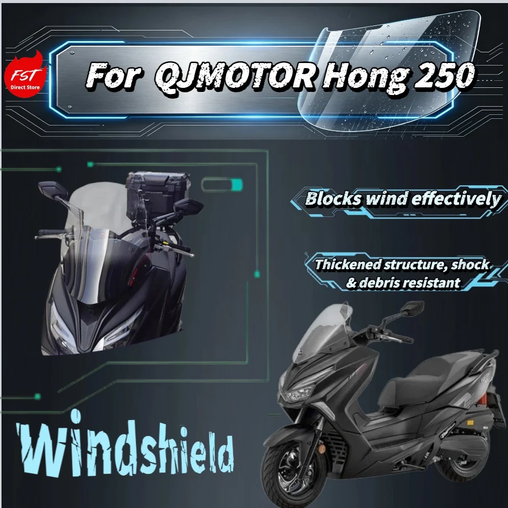 For QJMOTOR Hong 250 Scooter Heightened Front Windshield High Clear Chest Protector Kit
For QJMOTOR Hong 250 Scooter Heightened Front Windshield High Clear Chest Protector Kit