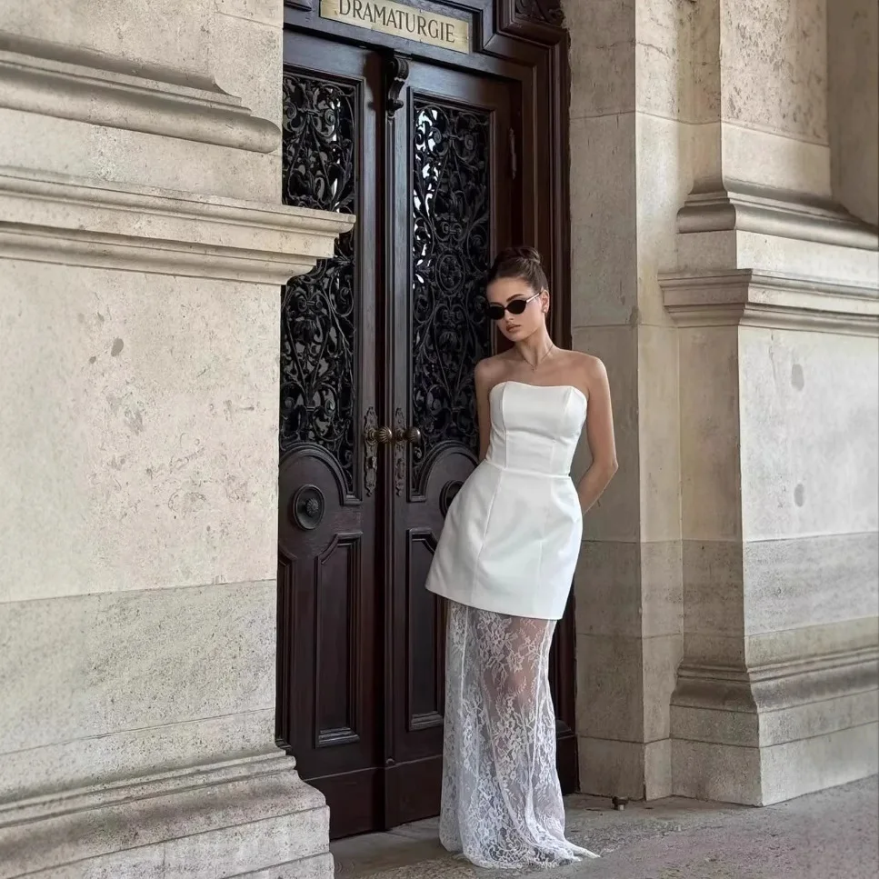 Women's Waist-cinching Tube Top And Lace Skirt Black And White Strapless Top And Lace Skirt Elegant Party Wear For Women XJ5L
Women's Waist-cinching Tube Top And Lace Skirt Black And White Strapless Top And Lace Skirt Elegant Party Wear For Women XJ5L