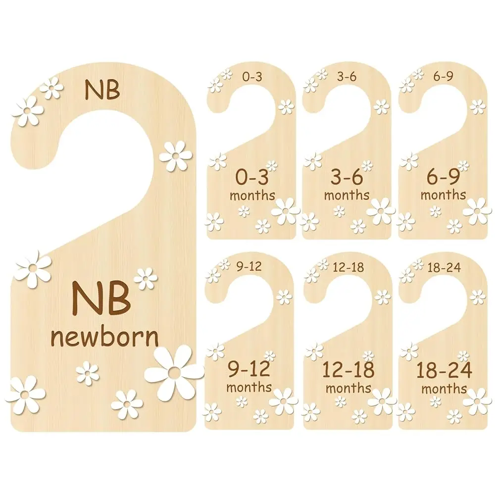 7Pcs Wooden Baby Closet Dividers 3D Daisy Flower Wardrobe Baby Closet Hanger Organizer Newborn To 24 Month Wooden Infant
7Pcs Wooden Baby Closet Dividers 3D Daisy Flower Wardrobe Baby Closet Hanger Organizer Newborn To 24 Month Wooden Infant