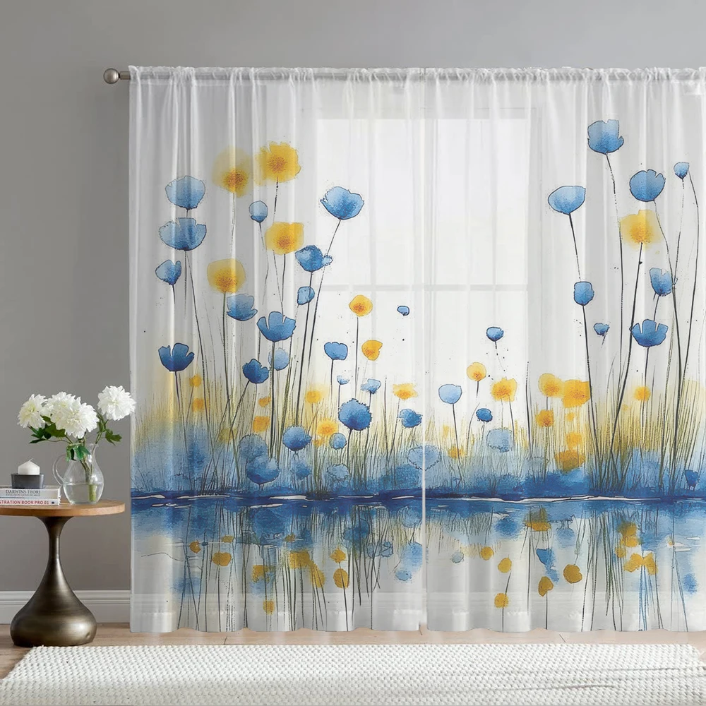 2Pcs Watercolor Style Blue And Pink Flower Print Home Decoration Window Screens Suitable For Coffee Shops, Restaurants
2Pcs Watercolor Style Blue And Pink Flower Print Home Decoration Window Screens Suitable For Coffee Shops, Restaurants