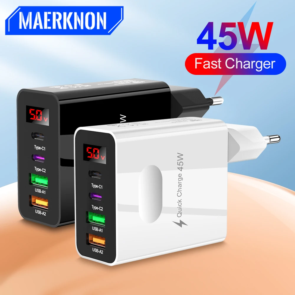 45W PD USB C Charger Type C Fast Charging Adapter Quick Charge 3.0 For iPhone 14 Pro Xiaomi Samgsung Portable Wall Phone Charger
45W PD USB C Charger Type C Fast Charging Adapter Quick Charge 3.0 For iPhone 14 Pro Xiaomi Samgsung Portable Wall Phone Charger