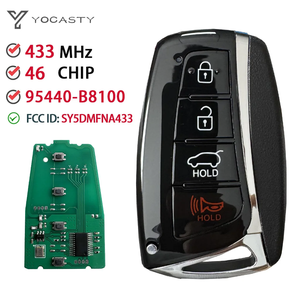 YOCASTY FCC ID: SY5DMFNA433 95440-B8100 для Hyundai Santa Fe 2015-2018 ID46 чип 433 МГц брелок умный дистанционный ключ от автомобиля
YOCASTY FCC ID: SY5DMFNA433 95440-B8100 для Hyundai Santa Fe 2015-2018 ID46 чип 433 МГц брелок умный дистанционный ключ от автомобиля