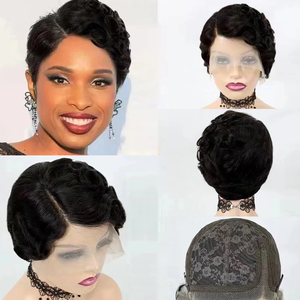 Short Human Hair Wigs Curly Pixie Cut Brazilian Hair Wig for Black Women Glueless 13x1 Curly Part Lace Front Wig 150% Density
Short Human Hair Wigs Curly Pixie Cut Brazilian Hair Wig for Black Women Glueless 13x1 Curly Part Lace Front Wig 150% Density