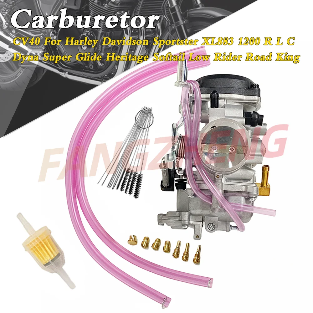 CV40 Motorcycle Carburetor For Harley Davidson Sportster XL883 1200 R L C Dyna Super Glide Heritage Softail Low Rider Road King
CV40 Motorcycle Carburetor For Harley Davidson Sportster XL883 1200 R L C Dyna Super Glide Heritage Softail Low Rider Road King