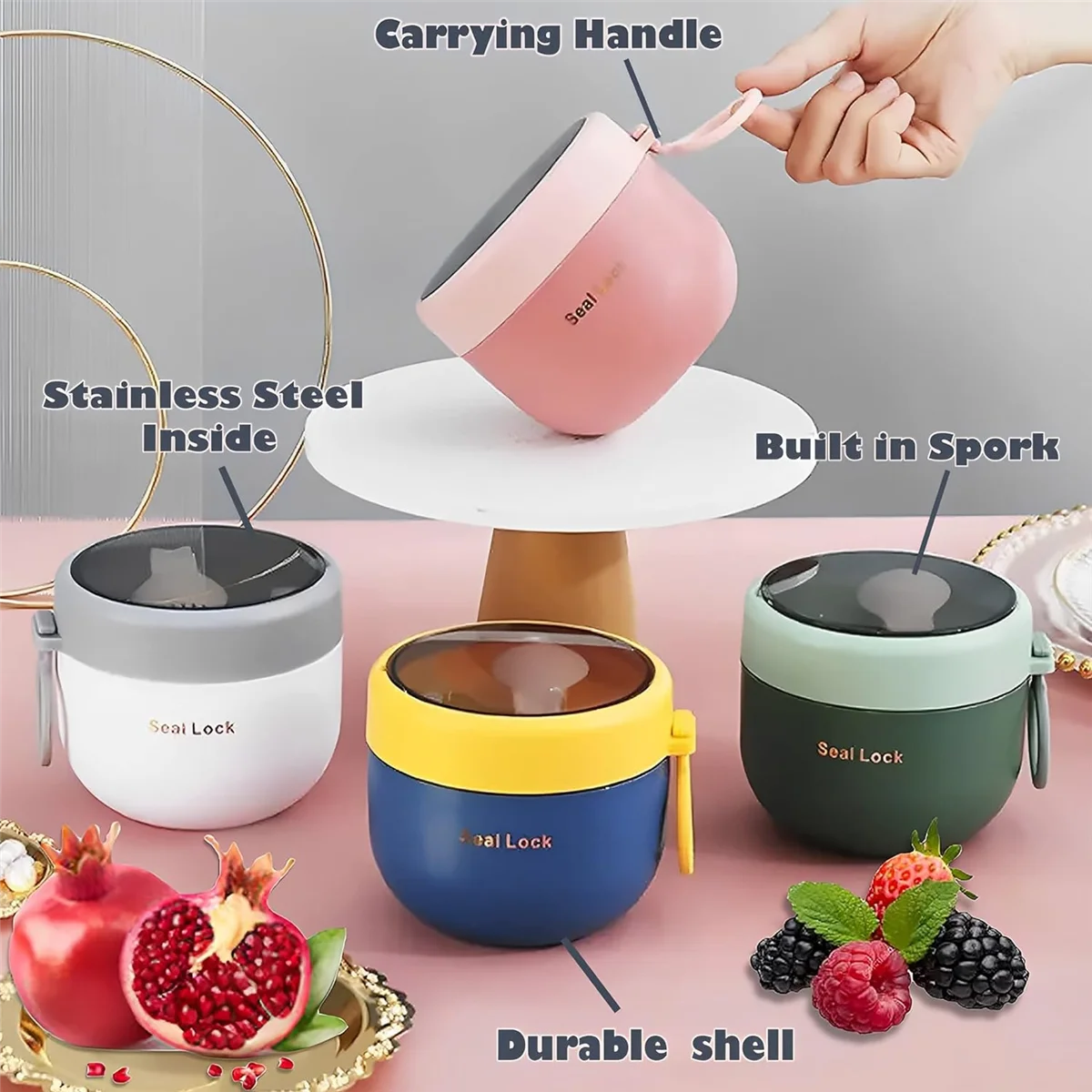 Overnight Oats Containers with Lids, 20Oz Portable Overnight Oats Jars with Spoons, Leak-Proof Plastic Yogurt Jars 4Pcs
Overnight Oats Containers with Lids, 20Oz Portable Overnight Oats Jars with Spoons, Leak-Proof Plastic Yogurt Jars 4Pcs