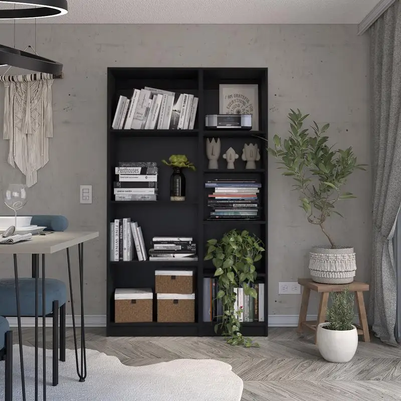 Набор книжных полок из 2 предметов для гостиной, шкаф для хранения шириной 42 дюйма с 9 полками, черный цвет
Набор книжных полок из 2 предметов для гостиной, шкаф для хранения шириной 42 дюйма с 9 полками, черный цвет