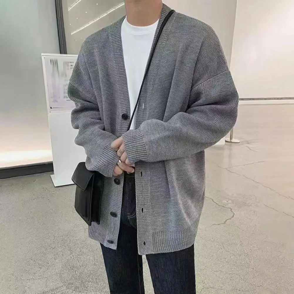 Fall Winter Men Sweater Cardigan V Neck Knit Thick Elastic Long Sleeves Loose Preppy Style Warm Knitwear Daily Wear Sweater Coat
Fall Winter Men Sweater Cardigan V Neck Knit Thick Elastic Long Sleeves Loose Preppy Style Warm Knitwear Daily Wear Sweater Coat