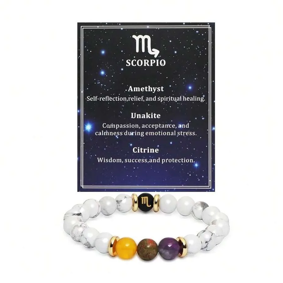 Healing Crystal Zodiac Bracelet 8mm Natural Beaded Star Sign Bracelets Astrology Birthday Gift For Men Women
Healing Crystal Zodiac Bracelet 8mm Natural Beaded Star Sign Bracelets Astrology Birthday Gift For Men Women