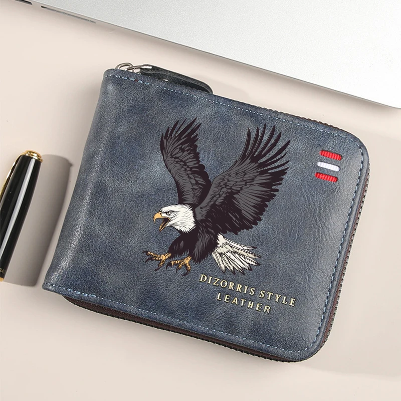 1pc Men's Vintage Eagle Print Bifold Wallet Short Zipper Wallets Slim Classic Coin Pocket Holder Card Holder Daily Use Bag Gift
1pc Men's Vintage Eagle Print Bifold Wallet Short Zipper Wallets Slim Classic Coin Pocket Holder Card Holder Daily Use Bag Gift