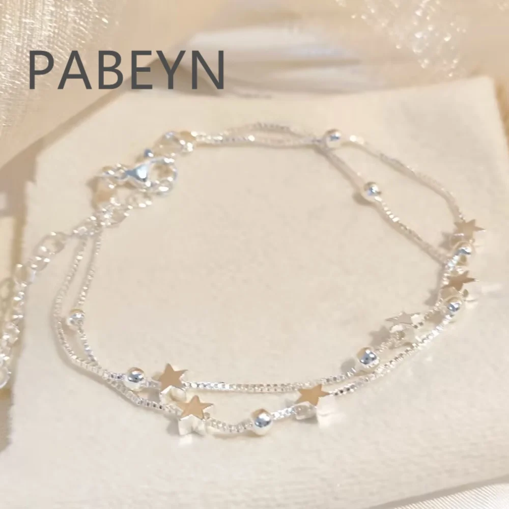 925 Sterling Silver Fashion Temperament Double Star Bracelet Birthday Party Anniversary Gift Ladies Jewelry
925 Sterling Silver Fashion Temperament Double Star Bracelet Birthday Party Anniversary Gift Ladies Jewelry
