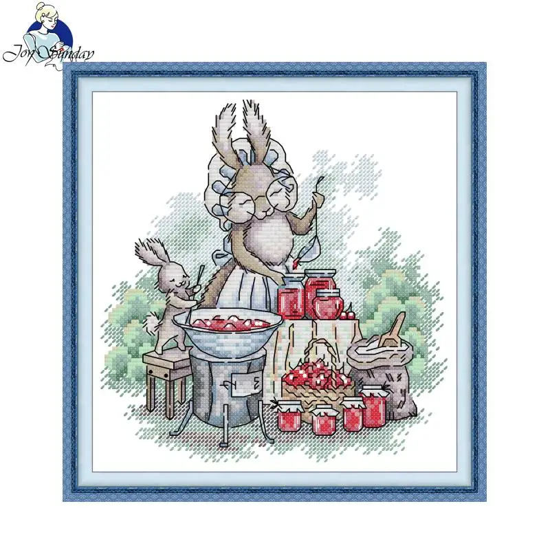 Joy Sunday Cross Stitch Kit 11/14/16CT Printed Canvas Painting Handmade Full Embroidery Set Gift Grandma Rabbit Series
Joy Sunday Cross Stitch Kit 11/14/16CT Printed Canvas Painting Handmade Full Embroidery Set Gift Grandma Rabbit Series