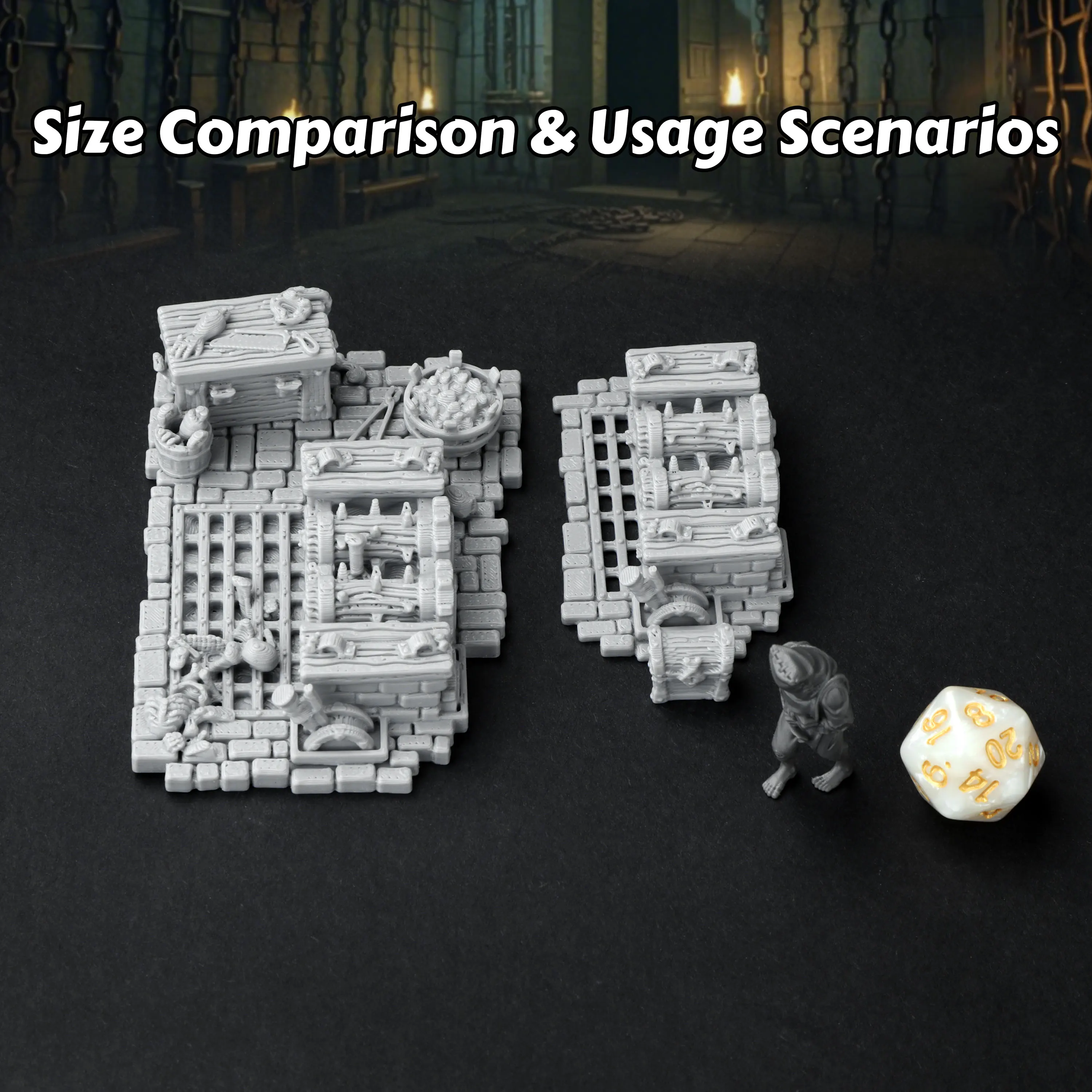 Dark Dungeon Torture Chamber - Ultimate TTRPG Terrain Set RPG Role Playing Board Game Accessories
Dark Dungeon Torture Chamber - Ultimate TTRPG Terrain Set RPG Role Playing Board Game Accessories