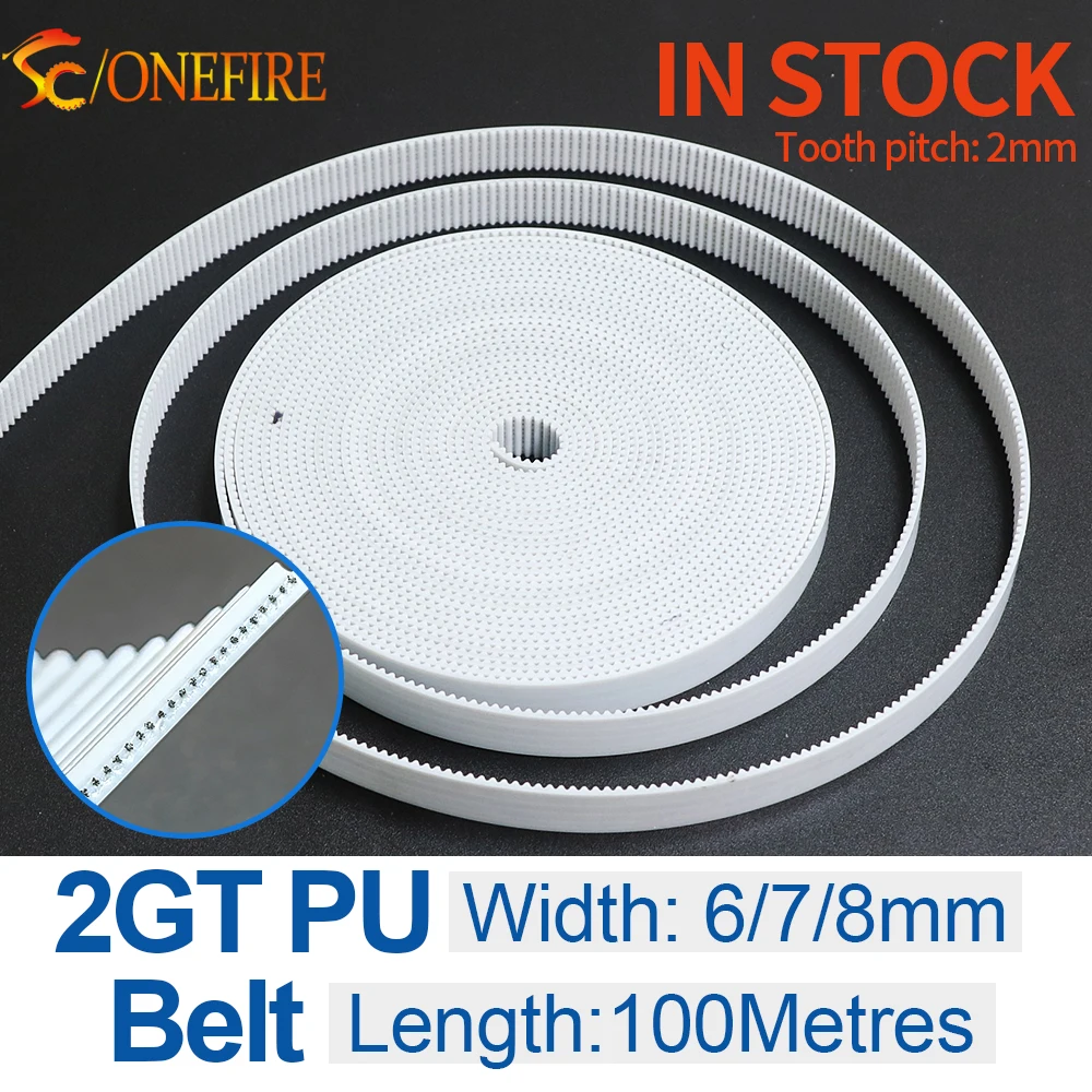 GT2 Open Timing Belt 2GT Polyurethane Steel Core PU Belt Width 6mm 7mm 8mm 2GT Belt 2M Open Belt for 3D Printer Belt
GT2 Open Timing Belt 2GT Polyurethane Steel Core PU Belt Width 6mm 7mm 8mm 2GT Belt 2M Open Belt for 3D Printer Belt