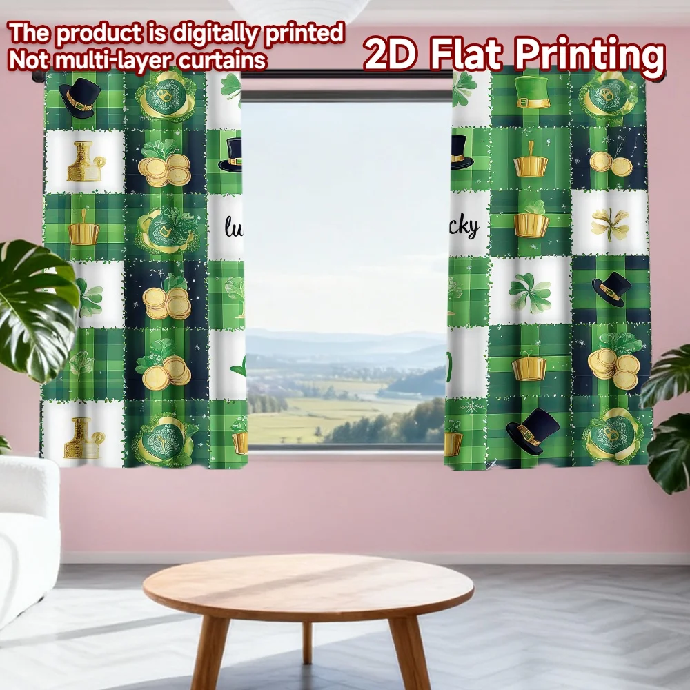 2D flat printing 2pcs Curtain St. Patrick's Day Lucky Elements Digital Printed Polyester Drapes Festive Curtains Perfect for
2D flat printing 2pcs Curtain St. Patrick's Day Lucky Elements Digital Printed Polyester Drapes Festive Curtains Perfect for