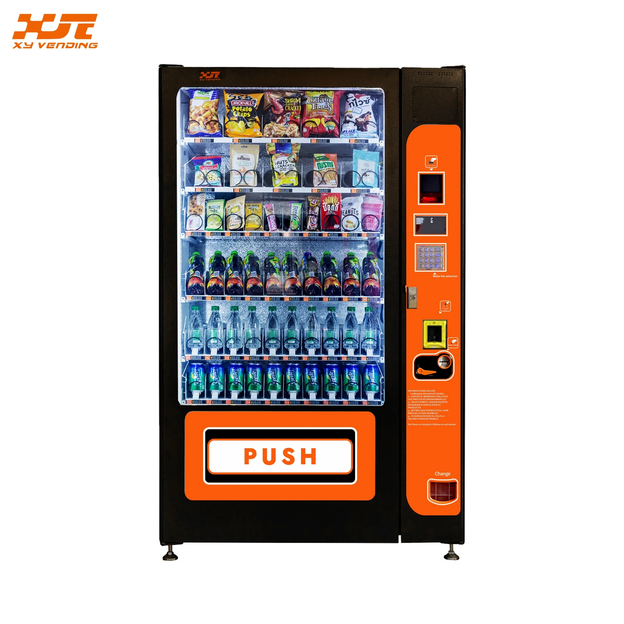 Hot Selling 24 Hours Large Capacity Automatic Combo Snacks Drinks Food Vending Machine
Hot Selling 24 Hours Large Capacity Automatic Combo Snacks Drinks Food Vending Machine