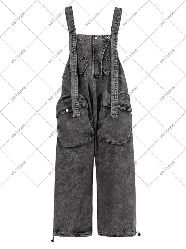 High Waist Blue Pocket Big Size Denim Overalls Trousers New Loose Fit Pants Women Fashion Tide Spring Autumn 2024
High Waist Blue Pocket Big Size Denim Overalls Trousers New Loose Fit Pants Women Fashion Tide Spring Autumn 2024