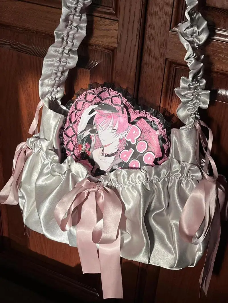 Transparent Crossbody Bag Ballet Pink Ribbon Messenger Bag Y2K Silk Pleated Tote Jk Ita Shoulder Bags Girl Display Сумка
Transparent Crossbody Bag Ballet Pink Ribbon Messenger Bag Y2K Silk Pleated Tote Jk Ita Shoulder Bags Girl Display Сумка