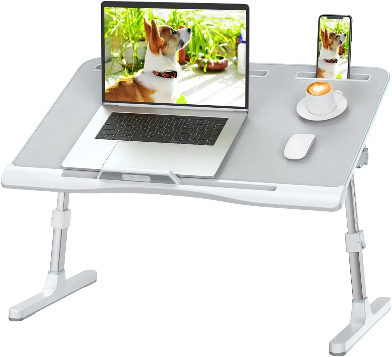 Adjustable Laptop Bed Desk, 5 Heights & 4 Angles, Foldable Lap Desk for Bed/Sofa/Couch
Adjustable Laptop Bed Desk, 5 Heights & 4 Angles, Foldable Lap Desk for Bed/Sofa/Couch