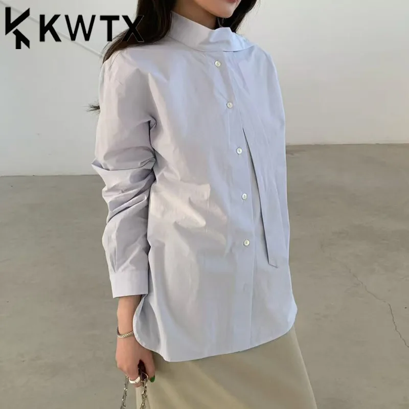 KWTX 2025 Elegant Solid Tie Neck Blouse Long Sleeve Casual Vintage Chic Light Luxury High Quality Spring Summer Women’s Fashion
KWTX 2025 Elegant Solid Tie Neck Blouse Long Sleeve Casual Vintage Chic Light Luxury High Quality Spring Summer Women’s Fashion