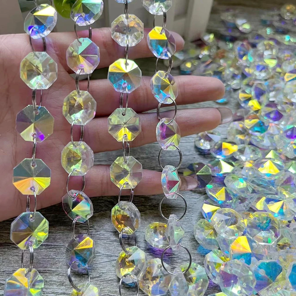 1m AB Color Crystal Glass Strands With Rings For Wedding Curtain Garlands Lighting Chains Home Decoration
1m AB Color Crystal Glass Strands With Rings For Wedding Curtain Garlands Lighting Chains Home Decoration