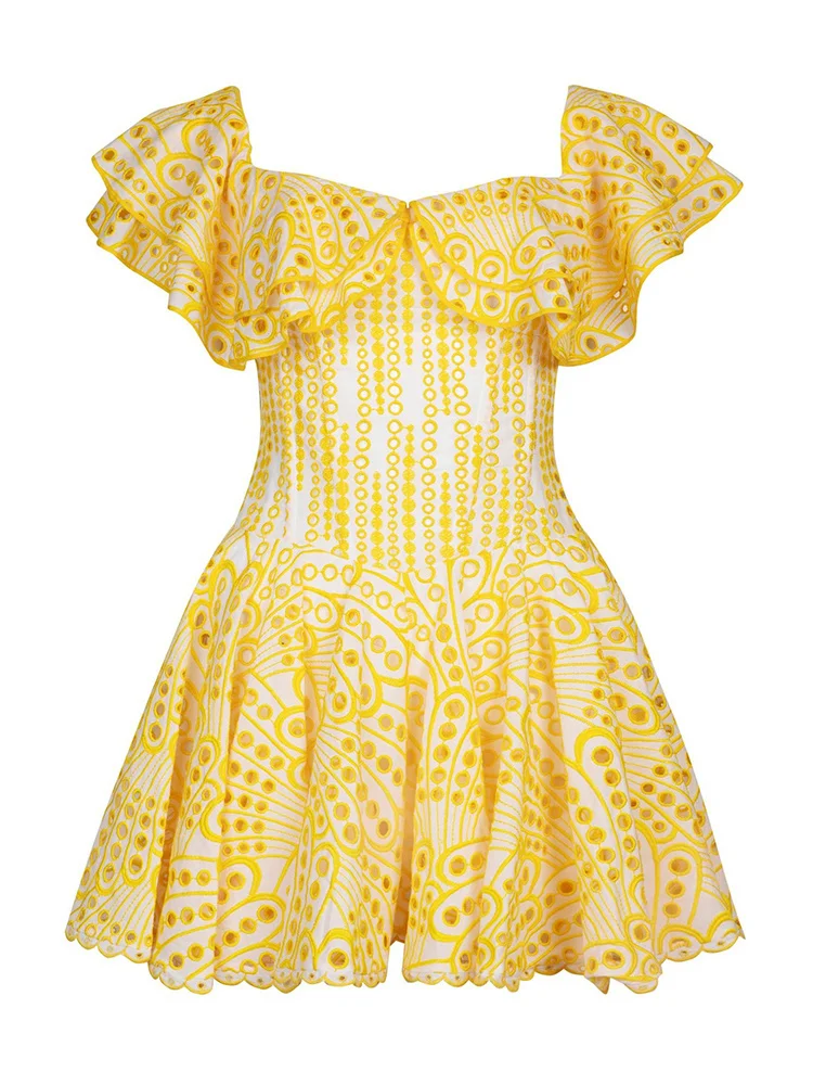 2023 Female Summer Clothing New Cut Out Women Slash Neck Short Sleeve High Waist Mini Solid Minimalist Dresses
2023 Female Summer Clothing New Cut Out Women Slash Neck Short Sleeve High Waist Mini Solid Minimalist Dresses