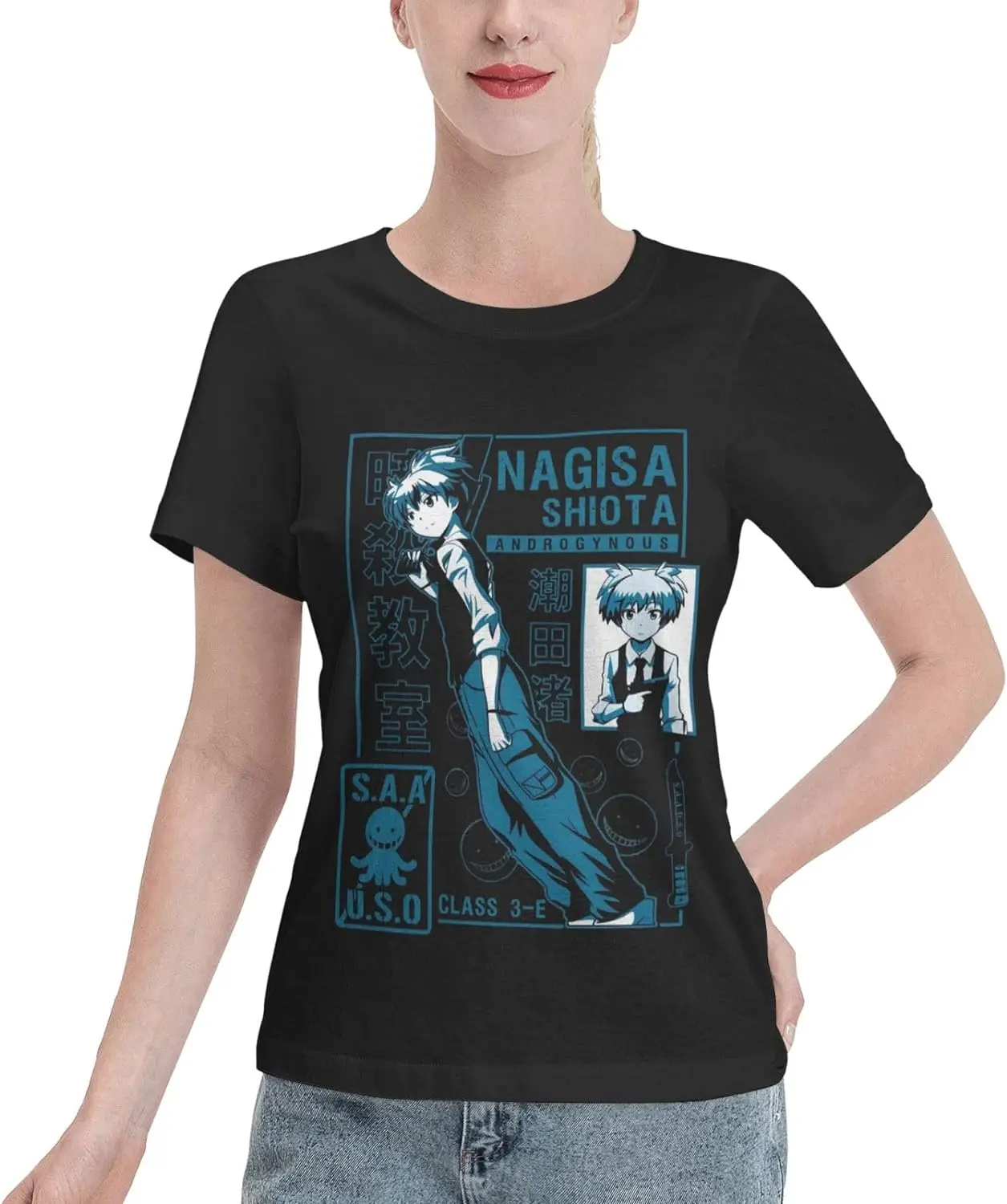 Anime Assassination Classroom Nagisa Shiota Shirt Women's Crew Neck Short Sleeve Cotton Tees
Anime Assassination Classroom Nagisa Shiota Shirt Women's Crew Neck Short Sleeve Cotton Tees