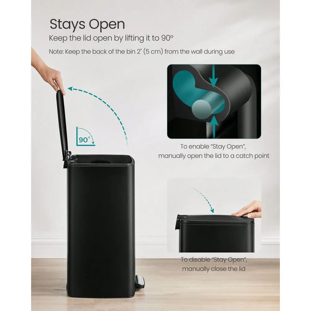 Kitchen Trash Can, 8Gallon 30 L Trash Bin, Stainless Steel Garbage Can, With Inner Bucket, Soft Close And Stays Open
Kitchen Trash Can, 8Gallon 30 L Trash Bin, Stainless Steel Garbage Can, With Inner Bucket, Soft Close And Stays Open