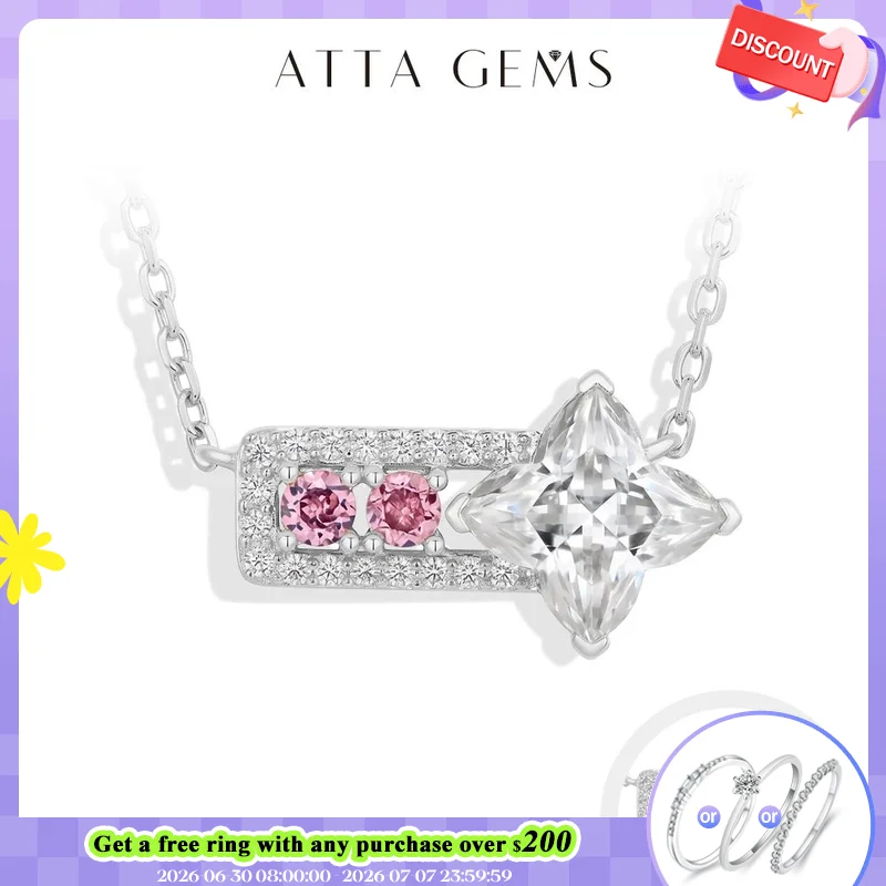 ATTAGEMS Four Point Star Moissanite Necklace Pink Corundum Unique Pendant for Women 925 Sterling Silver Party Fine Jewelry Gifts
ATTAGEMS Four Point Star Moissanite Necklace Pink Corundum Unique Pendant for Women 925 Sterling Silver Party Fine Jewelry Gifts