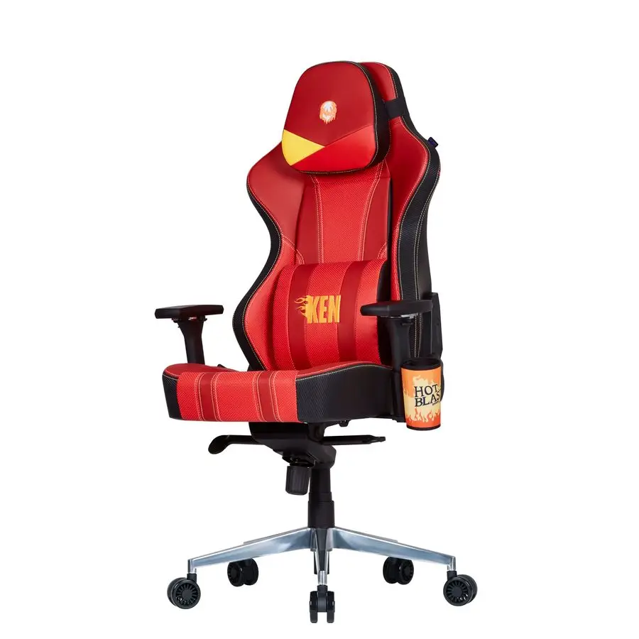 Caliber X2 Street Fighter 6 Ken Edition Ergonomic Gaming Chair, 360 Swivel, 180 Reclining, Lumbar Support, High Density Foam Cu
Caliber X2 Street Fighter 6 Ken Edition Ergonomic Gaming Chair, 360 Swivel, 180 Reclining, Lumbar Support, High Density Foam Cu