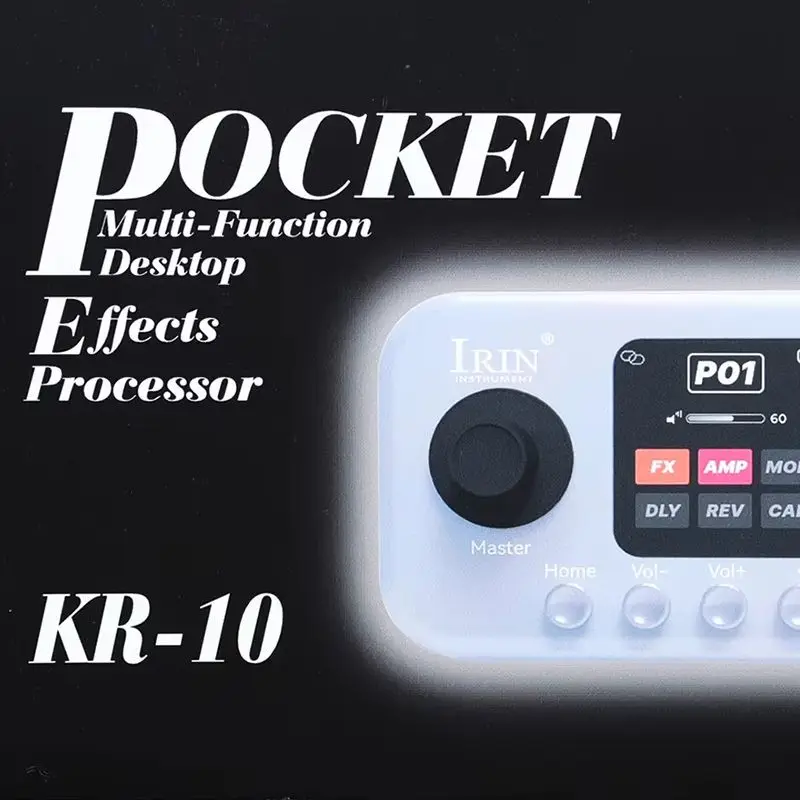 Мультиэффектный процессор IRIN KR-10 для гитары и баса, портативный настольный процессор эффектов с управлением через приложение
Мультиэффектный процессор IRIN KR-10 для гитары и баса, портативный настольный процессор эффектов с управлением через приложение