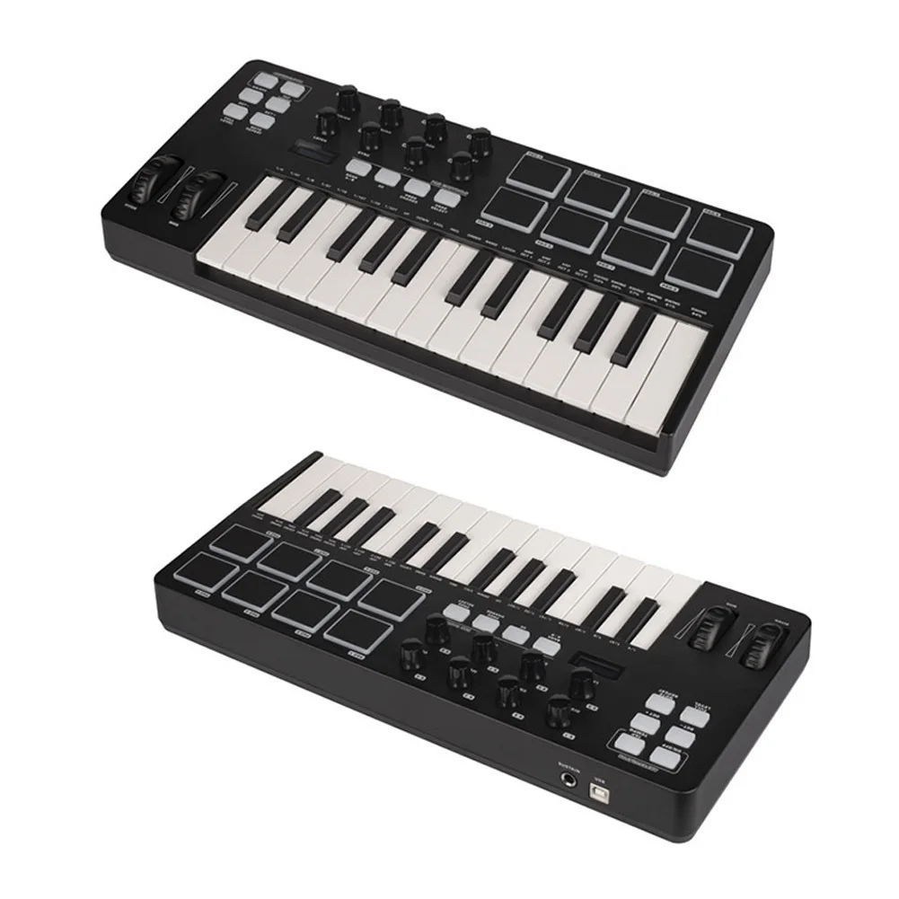 Универсальный MIDI-контроллер, USB MIDI-контроллер клавиатуры с 25 мини-клавишами и OLED-дисплеем для музыки
Универсальный MIDI-контроллер, USB MIDI-контроллер клавиатуры с 25 мини-клавишами и OLED-дисплеем для музыки