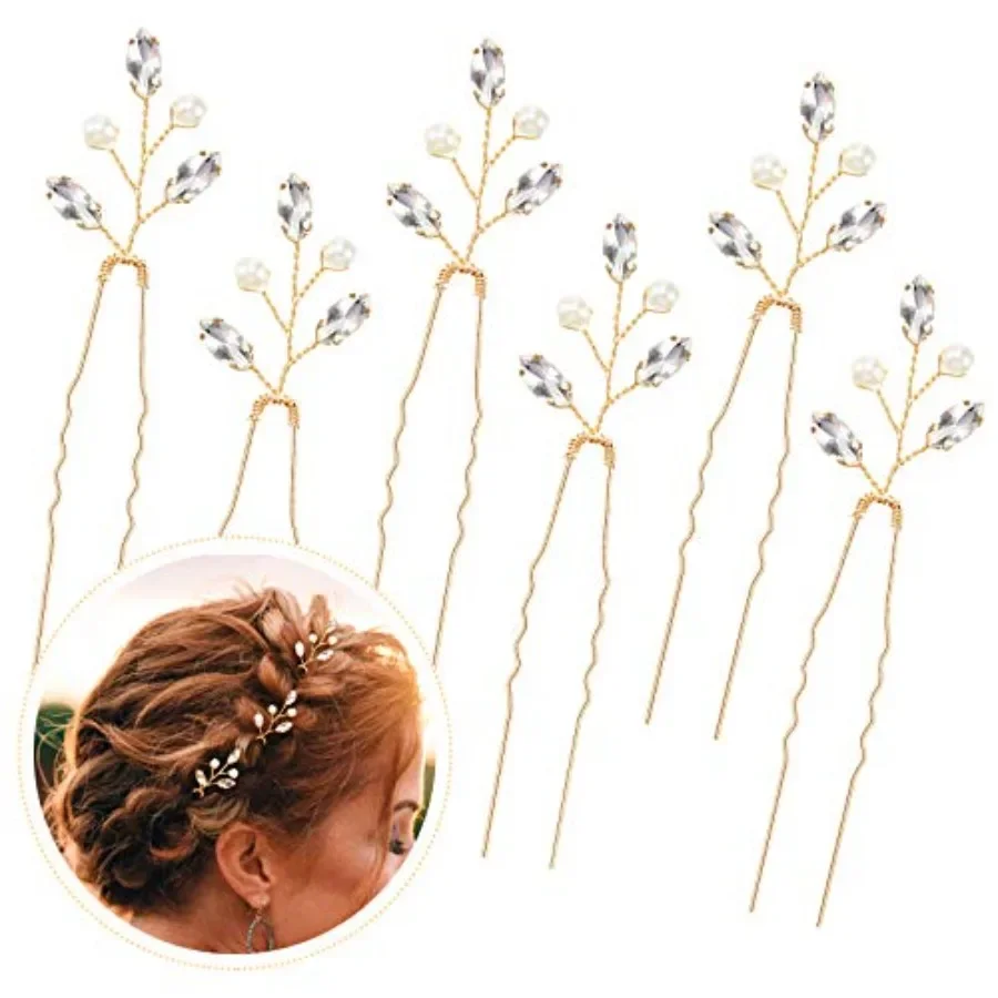 6 Pieces Pearl Crystal Bridal Hair Pins Rhinestone Flower Wedding Hair Pins Prom Accessory for Women Wedding Hairstyles
6 Pieces Pearl Crystal Bridal Hair Pins Rhinestone Flower Wedding Hair Pins Prom Accessory for Women Wedding Hairstyles