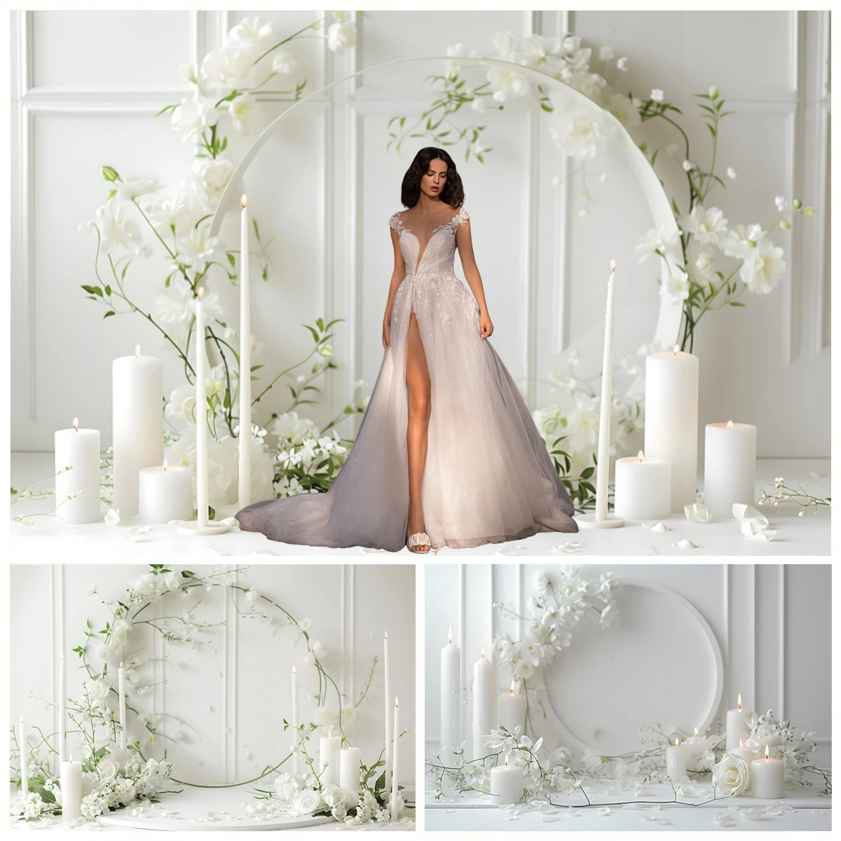 Wedding Backdrop For Photography Indoor White Garland Floral Candles Adult Birthday Maternity Portrait Photo Background Decor
Wedding Backdrop For Photography Indoor White Garland Floral Candles Adult Birthday Maternity Portrait Photo Background Decor