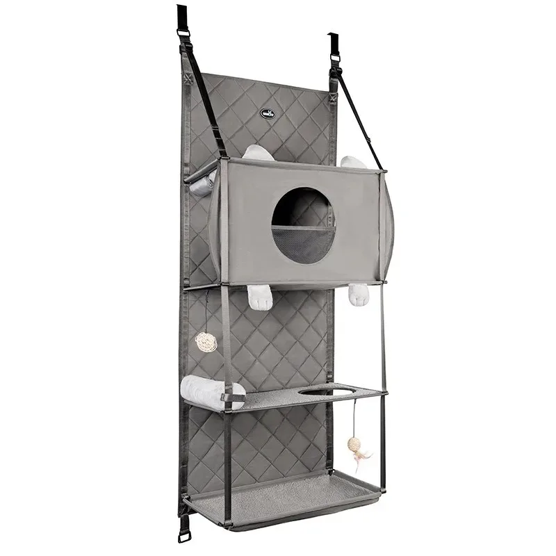 Hanging door cat climbing frame, cat nest integrated door cat climbing frame can be folded for storage
Hanging door cat climbing frame, cat nest integrated door cat climbing frame can be folded for storage