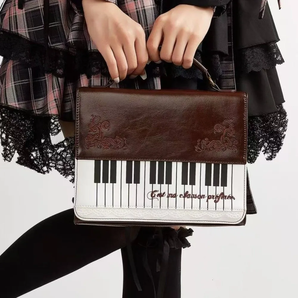 Vintage Piano Shoulder Bag Brown Patchwork Contrast Square Crossbody Bag Leather Personalized Feature Transparent Ita Backpack
Vintage Piano Shoulder Bag Brown Patchwork Contrast Square Crossbody Bag Leather Personalized Feature Transparent Ita Backpack