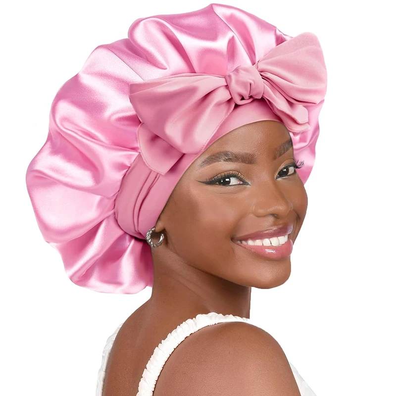 New Satin Solid Sleeping Hat With Stretchy Tie Band Elastic For Women Night Shower Cap Adjustable Hair Head Cover Bonnet Turban
New Satin Solid Sleeping Hat With Stretchy Tie Band Elastic For Women Night Shower Cap Adjustable Hair Head Cover Bonnet Turban