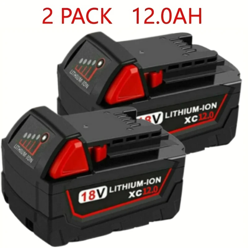 1pcs/2pcs 12.0Ah 18V Replacement for Milwaukee M18 Battery High Output Lithium-Ion Battery Compatible with Milwaukee Battery
1pcs/2pcs 12.0Ah 18V Replacement for Milwaukee M18 Battery High Output Lithium-Ion Battery Compatible with Milwaukee Battery