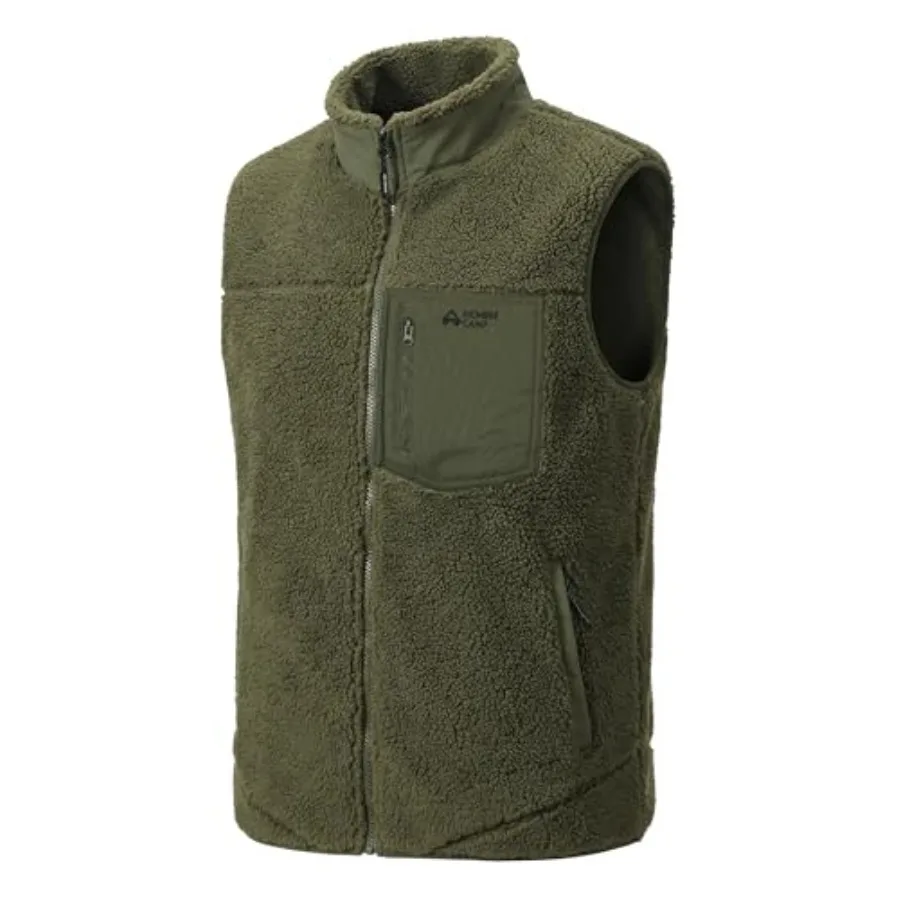 Pioneer Camp Men's Sherpa Fleece Vest Full Zip Up Winter Outerwear Vests Heavyweight Warm Cozy Fuzzy with Zipper Pockets
Pioneer Camp Men's Sherpa Fleece Vest Full Zip Up Winter Outerwear Vests Heavyweight Warm Cozy Fuzzy with Zipper Pockets